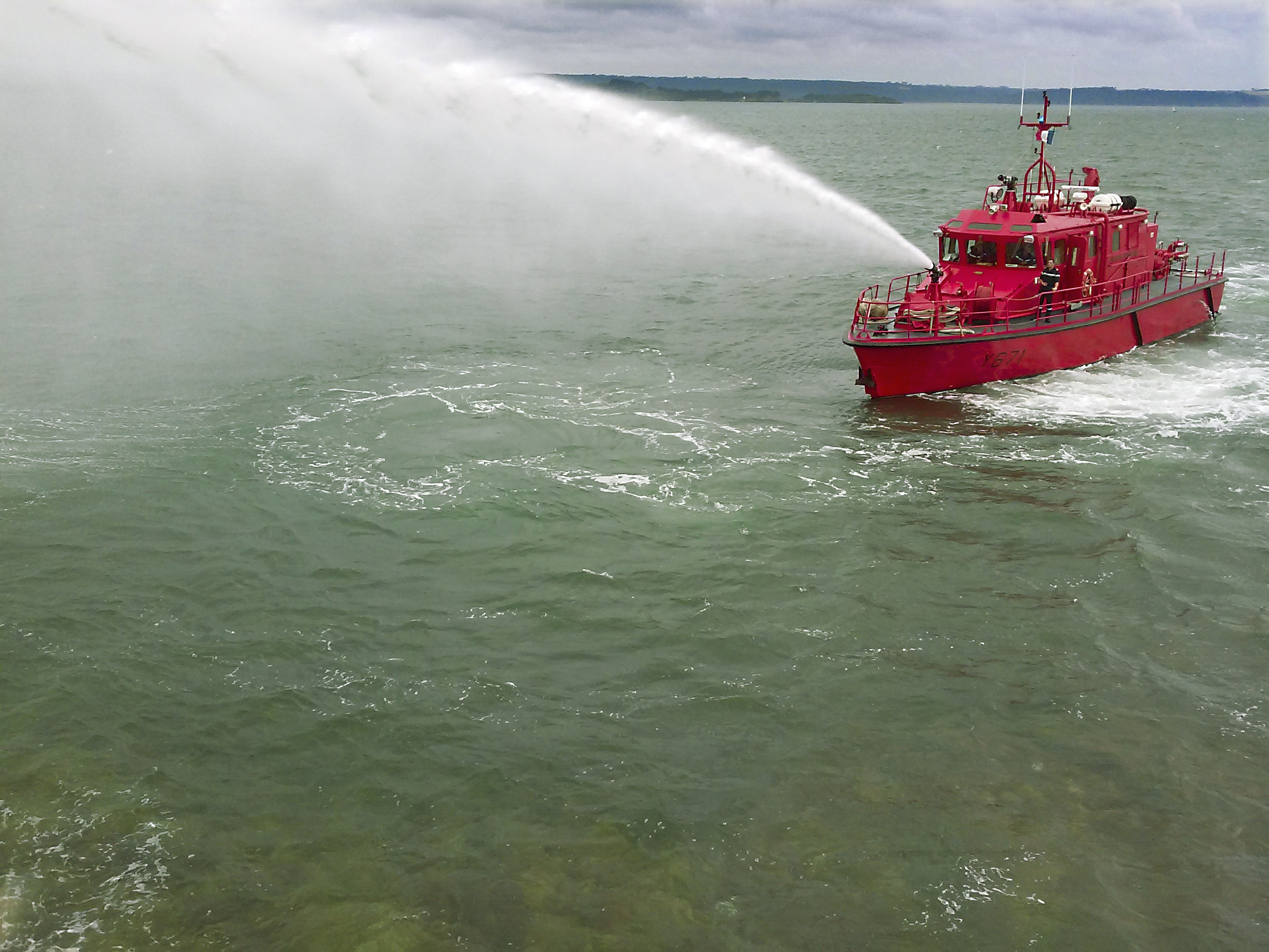 Bateau-pompier en mission, Porz-Gwenn